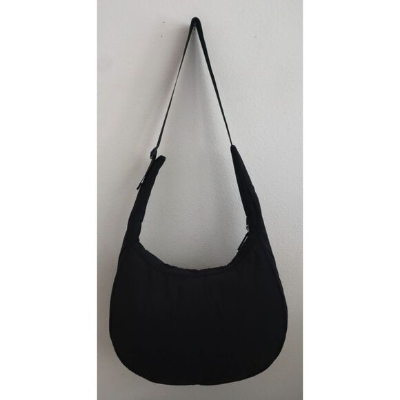 Athleta 599409-01 Women's O/S Black All About Medium Crossbody Hobo Bag - Picture 6 of 16